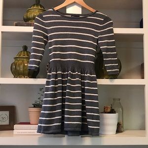 GAPkids grey and white striped dress